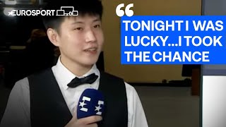 Zhao Xintong and John Higgins reflect after tight match at 2021 UK Championship  Eurosport Snooker [upl. by Akerdna876]