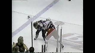 Sami Kapanen scores the first Carolina Hurricanes goal ever amp Ken Belanger vs Stu Grimson Round 2 [upl. by Colene169]