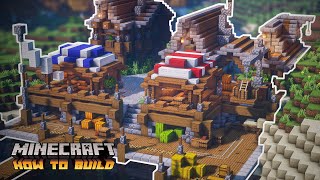 Minecraft How to Build Medieval Docks and Medieval Shop [upl. by Aiceila796]