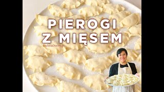 Pierogi z Mięsem i rewelacyjne ciasto na pierogi bez jajek  co zrobić z mięsem z zupy [upl. by Giarla]