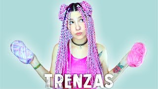 TRENZAS DE LANA ✩ ¡Super fáciles  Ann Look [upl. by Ilamad]