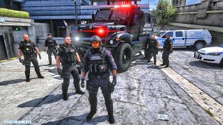 Playing GTA 5 As A POLICE OFFICER SWAT NYPD GTA 5 Lspdfr Mod 4K [upl. by Yespmed276]