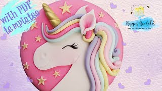 Easy UNICORN cake tutorial  UNICORN cakes 🦄 [upl. by Ammej]