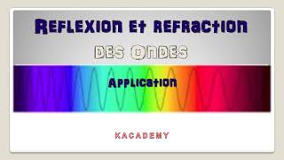 Reflexion et Refraction des Ondes  KAcademy4U  EP2154 [upl. by Eletnahs]