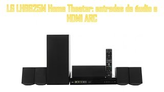 LG LHB625M Home Theater entradas de áudio e HDMI ARC [upl. by Aierdna]