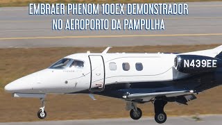 EMBRAER PHENOM 100EX N439EE DEMONSTRADOR NO AEROPORTO DA PAMPULHA [upl. by Tsirc]