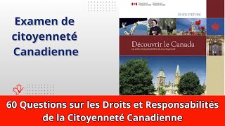 Test de Citoyenneté Canadienne  Droits et responsabilité [upl. by Jahdol23]