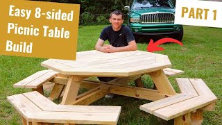 How to Build an Octagon Picnic Table  PART 1 [upl. by Nyrok]