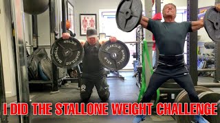 I did the Stallone weight challenge 👍🏼 [upl. by Elokin]