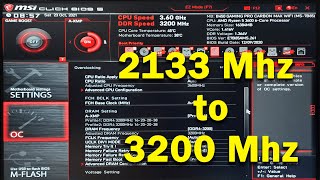 Change RAM Speed from Bios  Enable XMP MSI Motherboard amp Corsair RAM [upl. by Eitsyrc749]