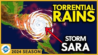 Sara reaches Honduras and then Belize Torrential rains in Central America and the Yucatán Peninsula [upl. by Hinkle]