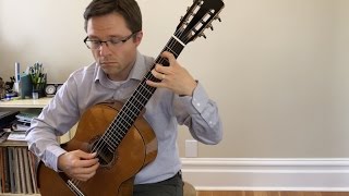 Brouwer Etude No 9 Estudios Sencillos and Lesson for Classical Guitar [upl. by Yttik]