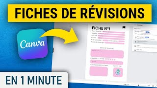 Faire des fiches de révisions efficaces avec Canva [upl. by Ayaet696]