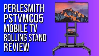 PERLESMITH PSTVMC05 MOBILE TV CART WITH WHEELS STAND REVIEW [upl. by Mendoza]