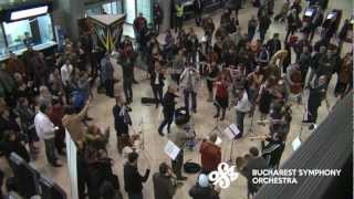 Flash Mob at Bucharest International Henri Coanda Airport by Bucharest Symphony Orchestra [upl. by Miarzim]