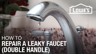 How To Fix A Dripping or Leaky Double Handle Faucet [upl. by Ahkeber]