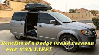 Benefits of a Dodge Grand Caravan as a Minivan Camper for VAN LIFE  Hidden Gems  Van Conversion [upl. by Otrebliw]