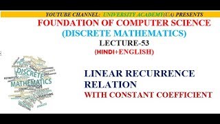 LINEAR RECURRENCE RELATION WITH CONSTANT COEFFICIENT [upl. by Yci700]