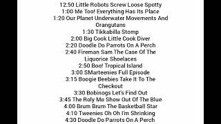 CBeebies Schedules September 2007 [upl. by Cenac]