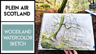 Woodland Sketch ✶ Testing Bockingford Rough Paper [upl. by Toney]