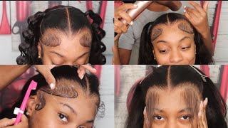 Very Detailed 2 Ponytail Creative Full Frontal Wig Install Styled With Crimps Ft Ashimary Hair [upl. by Laddy619]