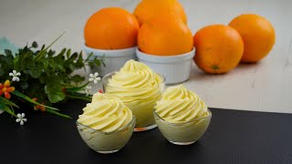 Crema de Naranja para Pasteles Helados y Cupcakes  Fácil y Saludable [upl. by Reteid272]