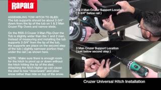 How to Install Tow BarHitch for Ice SheltersSleds [upl. by Hallutama]