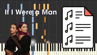 Barlow amp Bear  If I Were a Man  Piano Tutorial Sheet Music [upl. by Alli]