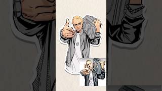 eminem slim shady anime style drawing illustration by SketchPunch eminem doodle netflix art [upl. by Bordy]