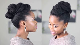 Coiffure Cheveux Crépus  Triple Bun Style [upl. by Lrad]