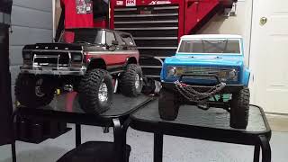 72 Vaterra Ascender Bronco amp my 79 Bronco traxxas Trx4 with long arm lift kit amp 22 wheels amp tires [upl. by Claus]