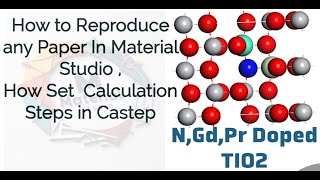 How to Reproduce Scientific Papers Using CASTEP  TriDoped DFT Calculation GdNPr Doped Tio2 [upl. by Arodasi382]