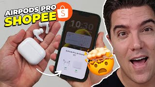 COMPREI o AIRPODS PRO 2024 Réplica PERFEITA da SHOPEE por 80 REAIS  unboxing [upl. by Ube480]