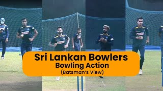 Sri Lankan Bowlers Bowling Action Batsmans View [upl. by Enneite]