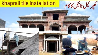 Village House Construction  Khaprail Tile Installation  Rural Home Building [upl. by Schargel]