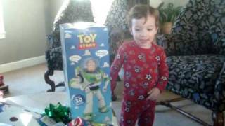 Cole gets Buzz Lightyear for Christmas [upl. by Enattirb]