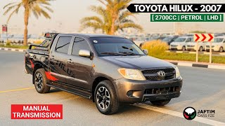 TOYOTA HILUX 2007  MANUAL  27L PETROL  PREMIUM SPORTS BAR  FULL REVIEW [upl. by Aihsened]