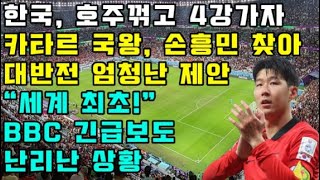 한국 호주꺾고 4강가자 카타르 국왕 손흥민 찾아 대반전 엄청난 제안 [upl. by Yaffit192]