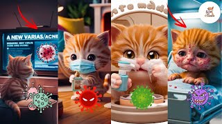 A New Virus Attacks a Kitten 😿🦠  virus kitten cat petlover viralvideo trending cats [upl. by Libenson]