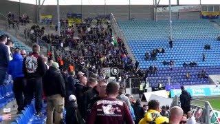 1FC Magdeburg  Lok Leipzig Ankunft der Lok Fans im Stadion [upl. by Leirum]