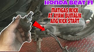 matigas ikick start at ayaw bumalik ang kick start ng honda beat fipaano palambotin😅😅 [upl. by Na]