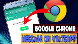 Whatsapp New Trick Google Chrome por Number Dalo or Sida Message Kor Do [upl. by Adnolohs]