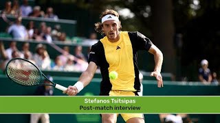 The Boodles 2024  Day 1 Tuesday 25th June  Stefanos Tsitsipas interview [upl. by Alcine514]