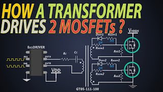 DoubleEnded transformercoupled GateDrive Circuit  Isolated MOSFET gate driving [upl. by Dot]