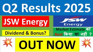 JSW ENERGY Q2 results 2025  JSW ENERGY results today  JSW ENERGY Share News  JSW ENERGY Share [upl. by Etra]