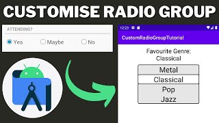 Radio Group Android Studio Tutorial  Custom Radio Buttons [upl. by Ahsiym288]