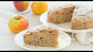 Veganer Apfelkuchen ohne Zucker Ei Butter und Weizen  Kinderkuchen  Fitnesskuchen [upl. by Arahsak]