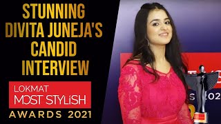 Stunning Divita Junejas Candid Interview at Lokmat Most Stylish Red Carpet [upl. by Niobe]