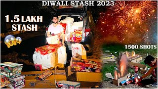 15 LAKH STASH CRACKERS  SHOPPING DIWALI CRACKERS 2023 [upl. by Arocet]