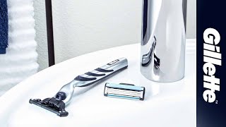 Gillette Mach3 Manual Shaving Razor For Men  A Closer Shave In One Stroke [upl. by Ozkum909]